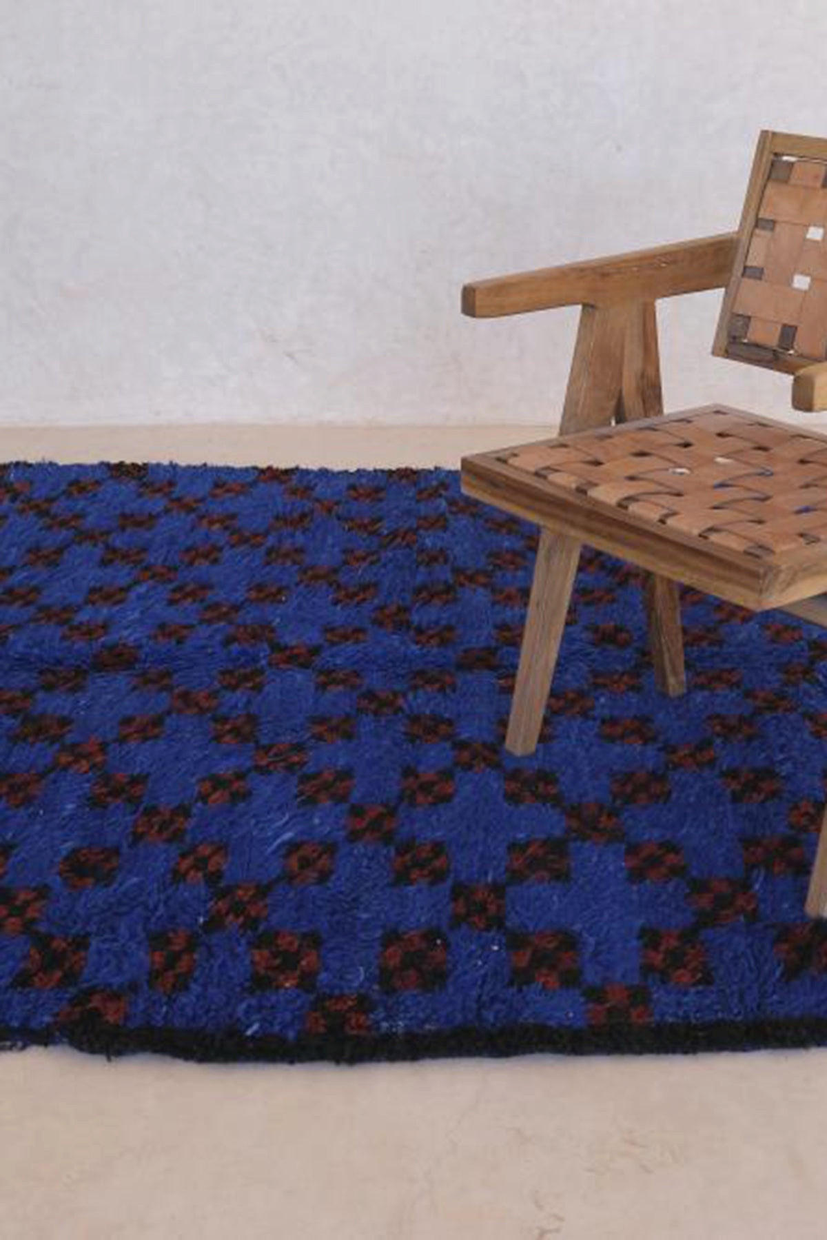 BERBERTEPPICH aus reiner Wolle 190x 380 cm - Blau, Naturmaterialien (190/380cm) - AFK Living