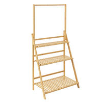 LEITERREGAL Brändö - Naturfarben, Holz (70/144/39.5cm) - [en.casa]