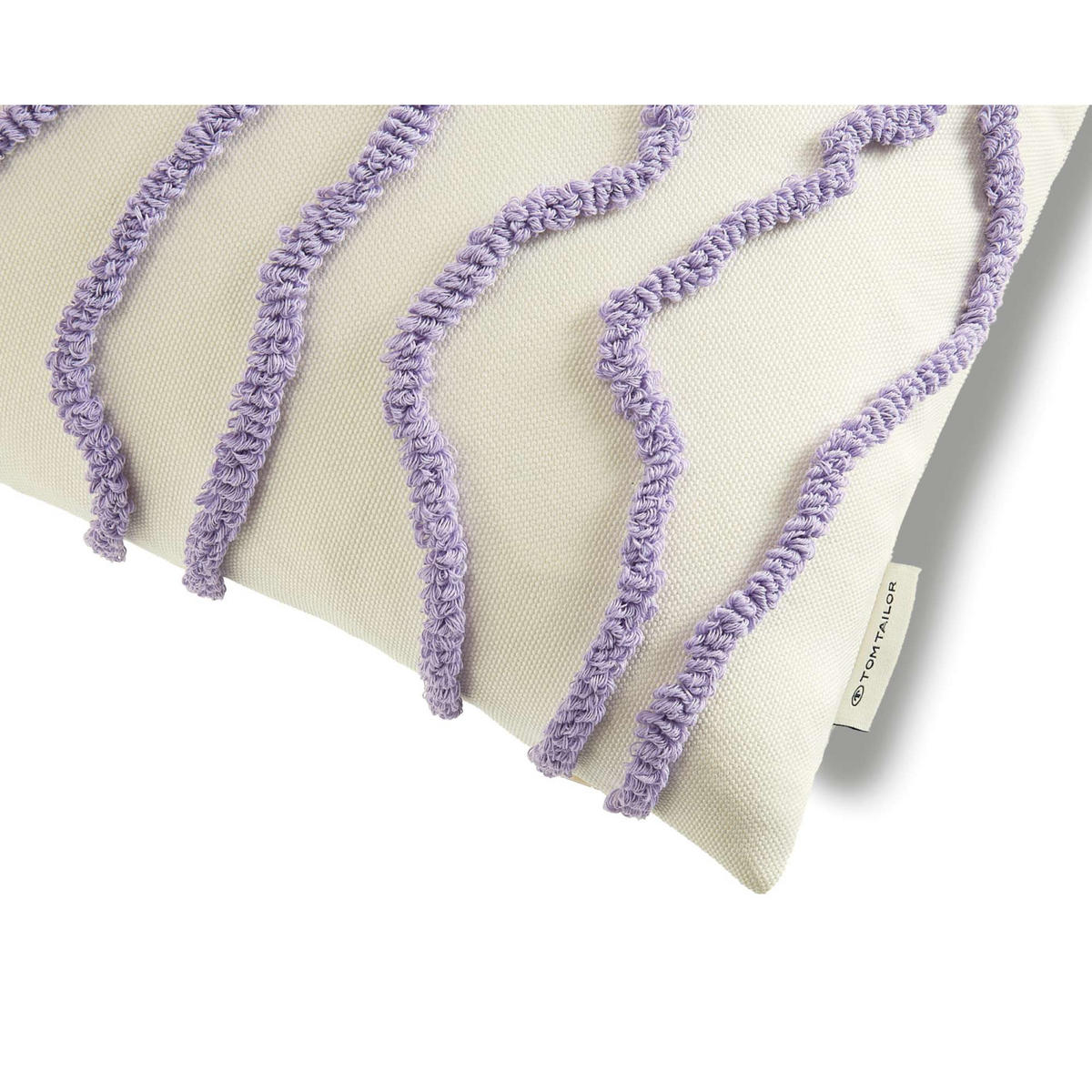 ZIERKISSENHÜLLE WAVY - Lila, Textil (45/45cm) - Tom Tailor
