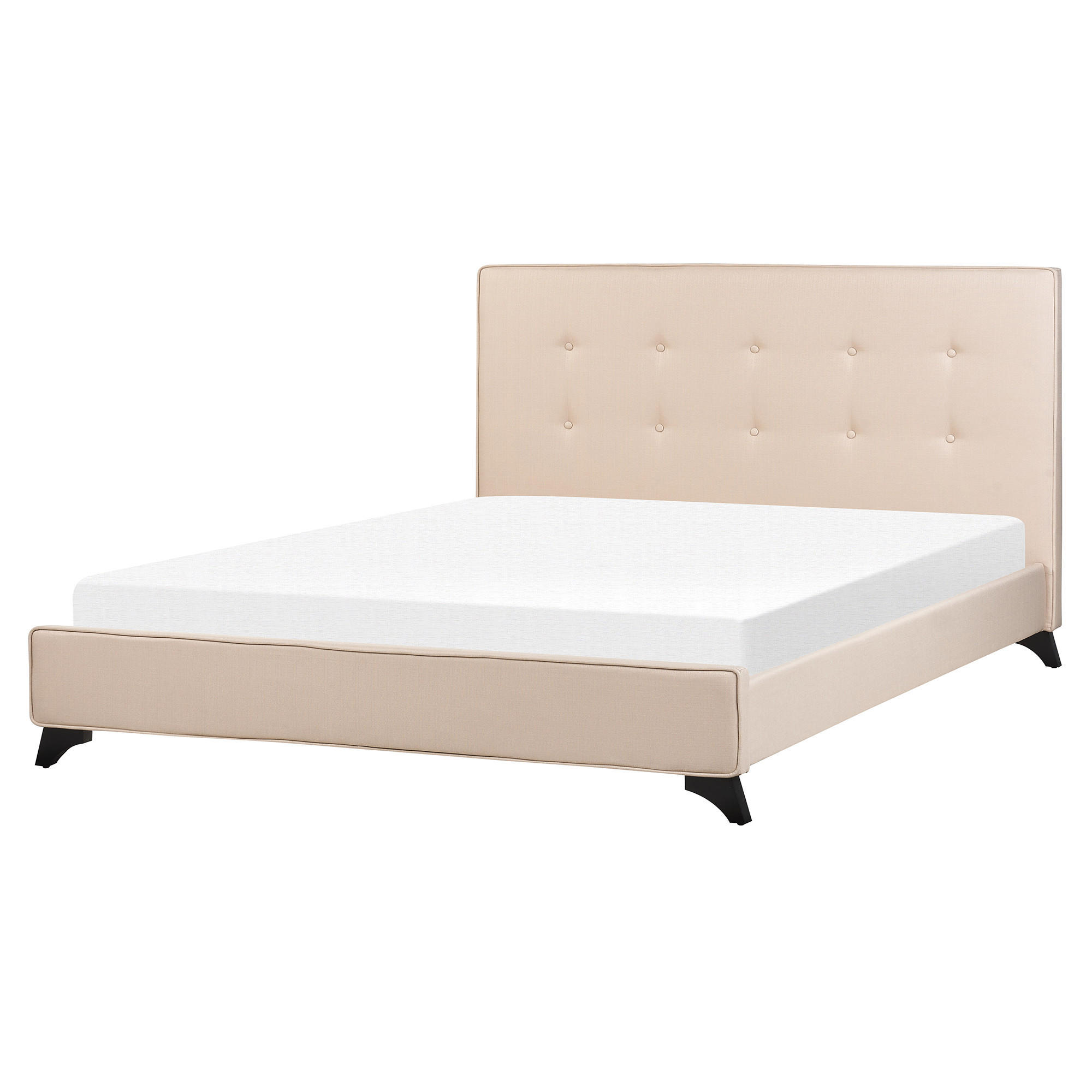 POLSTERBETT 160/200 cm Beige Ambassador - Beige, Textil (160/200cm) - Beliani