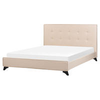POLSTERBETT 160/200 cm Beige Ambassador - Beige, Textil (160/200cm) - Beliani