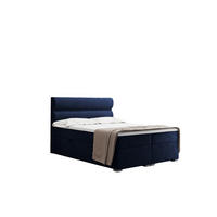 BOXBETT Mit Bettkasten, Matratze Und Topper VERA Stoff Riviera 140x200 cm Blau H3-Bonell - Blau, Holz/Textil (140/200cm) - Kaiser Möbel