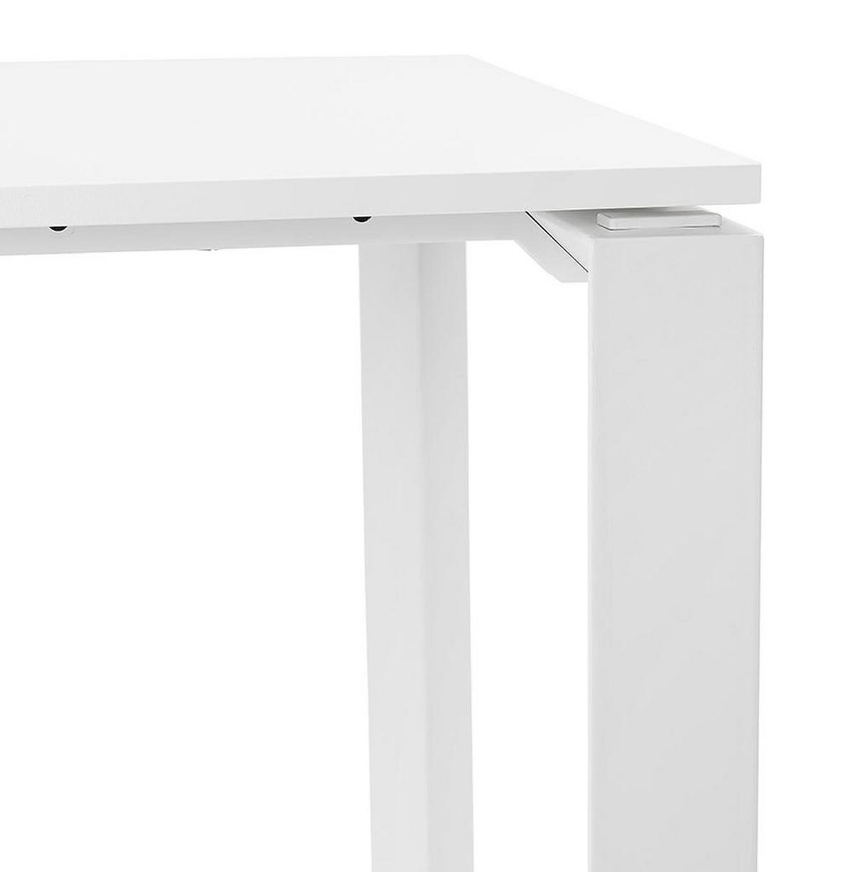 SCHREIBTISCH Minimalistisch Holz Metall Ergonomisch XERAL, Weiß 160x80x74,8 cm - Weiß, Holzwerkstoff/Metall (80/160/75cm) - KADIMA DESIGN