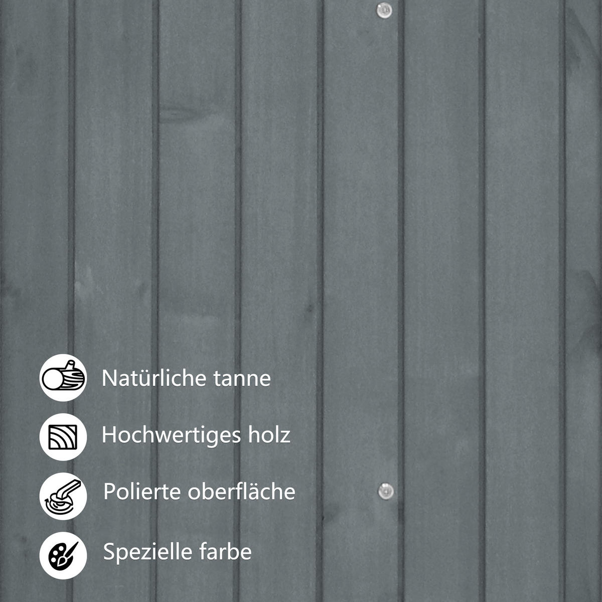 GERÄTEHAUS 124x46x174cm Grau Für Kleine Gärten - Grau, Holzwerkstoff (46/174/124cm) - FLIEKS