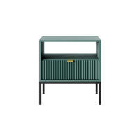 NACHTTISCH Font 54x56x39 cm - Modern Nachtschrank zum Schlafzimmer - EIN praktischer Commode aus Spanplatten - Grün - Grün, Holzwerkstoff (54/56/39cm) - Chilly