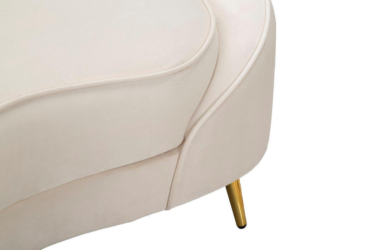 2-SITZER Sofa gepolstert Oslo - Weiß - Weiß, Holz/Kunststoff (148/68/84cm) - Pasmara