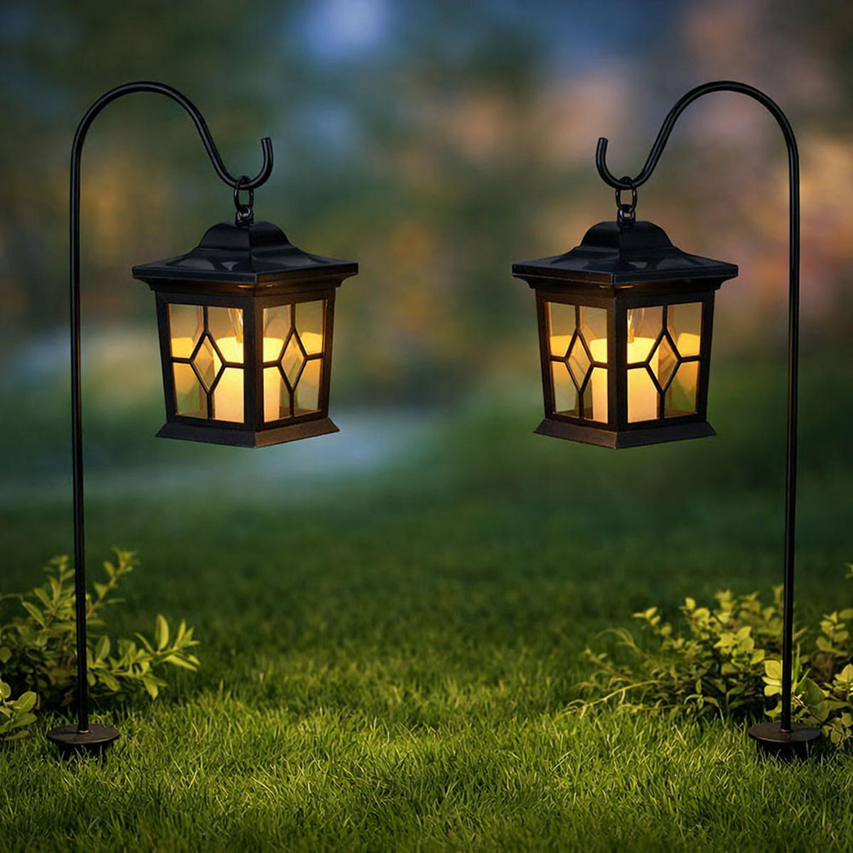 LED AUßENLEUCHTE Solarlaterne Schwarz - Schwarz, Metall (21/14.3/68cm) - Globo Lighting