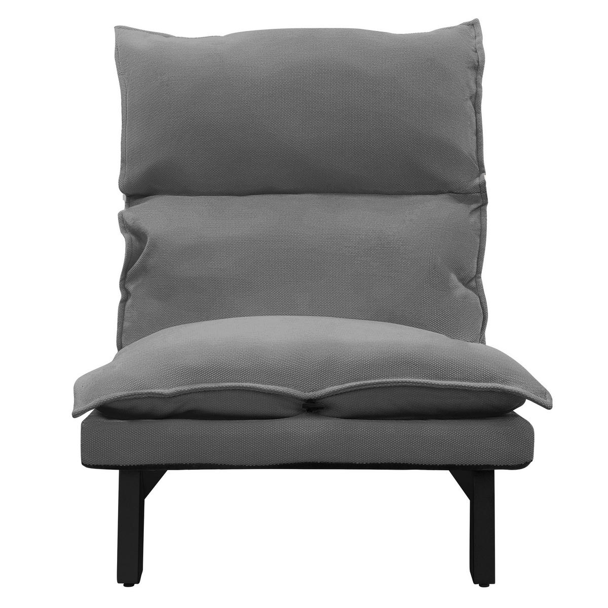 BODENSTUHL Grau - Schwarz/Grau, Textil/Metall (59/73.5/96cm) - ML-DESIGN