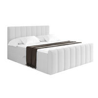 KONTINENTÁLNÍ POSTEL s matrací H3 - OTTA-Z - 200x200 cm Bílá - bílá, kompozitní dřevo (200/200cm) - ALTDECOR