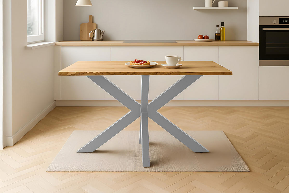 ESSTISCH SALVADOR - Eichefarben/Beige, Holz (90/180/77cm) - SAM