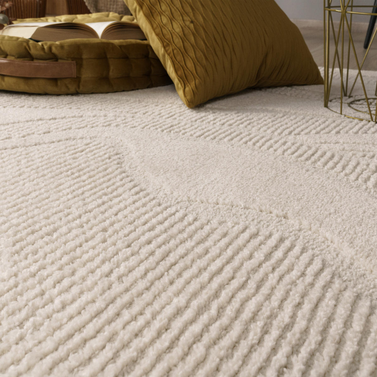 KURZFLORTEPPICH 240/330 cm Aura 702 - Creme, Textil (240/330cm) - Paco Home