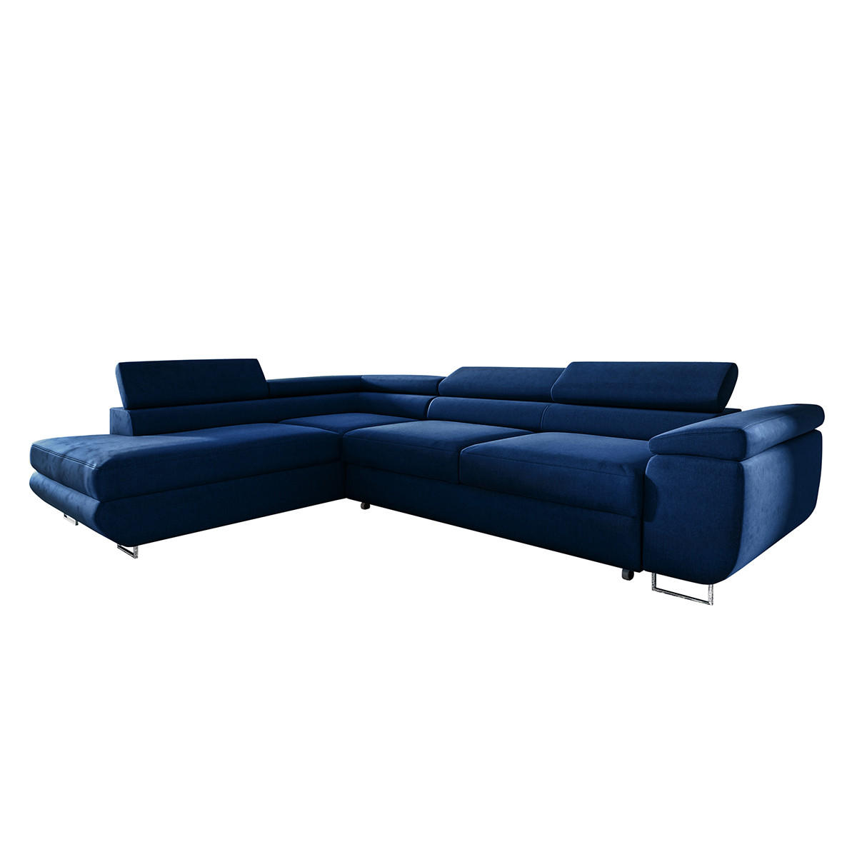ECKSOFA Lyam 4 Sitzplätze Marineblau - Blau, Holzwerkstoff (271/201cm) - Petits-meubles