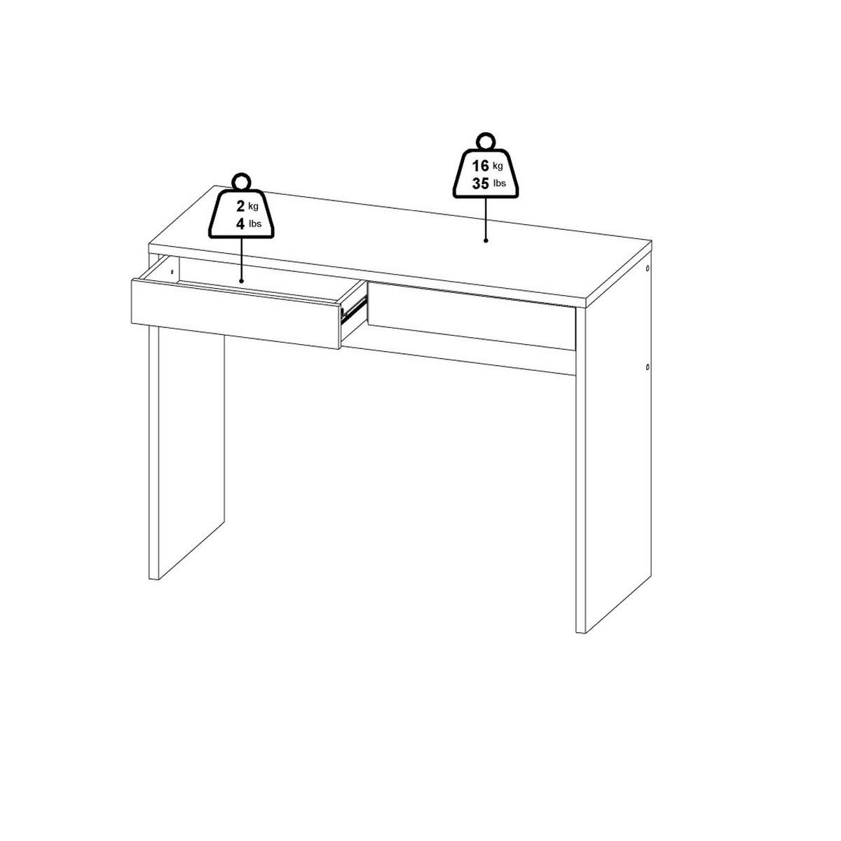 SCHREIBTISCH, FunctionPlus, Nussbaum, Holzwerkstoff, 100 x 40 x 77 cm - Nussbaumfarben, Holzwerkstoff (40/100/77cm) - ebuy24