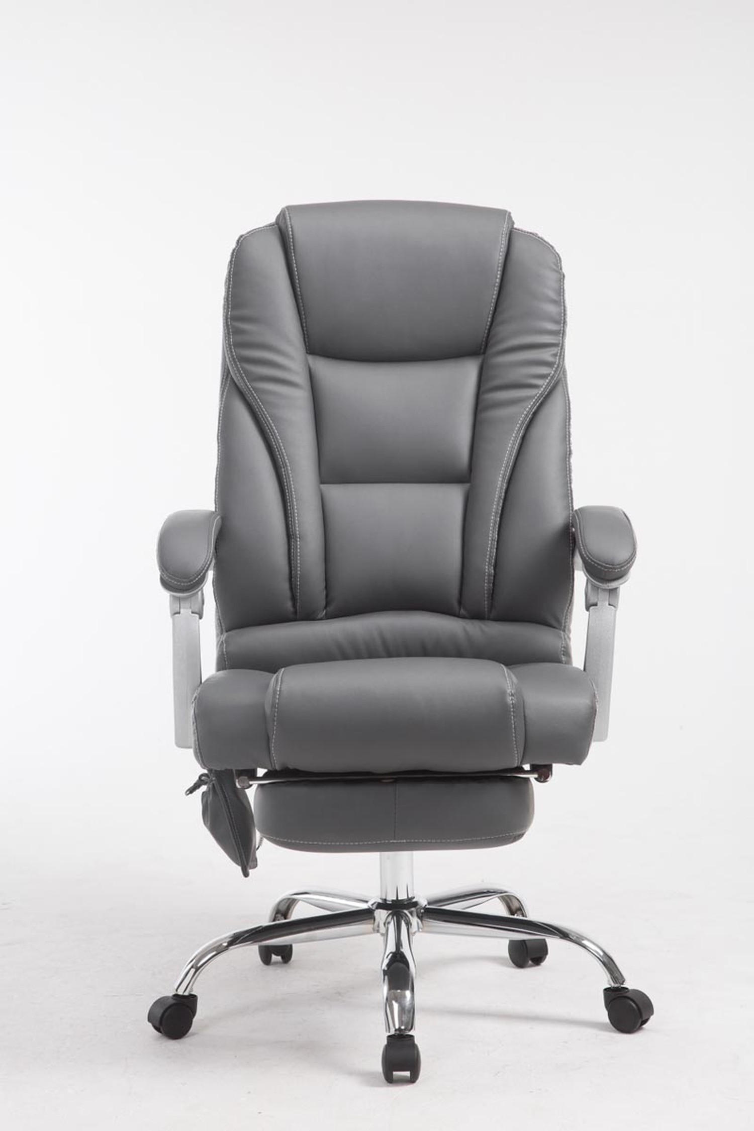 BÜROSTUHL Pacira-N, Kunstleder mit Massagefunktion Grau - Grau, Textil/Metall (68/127/64cm) - TPFLiving
