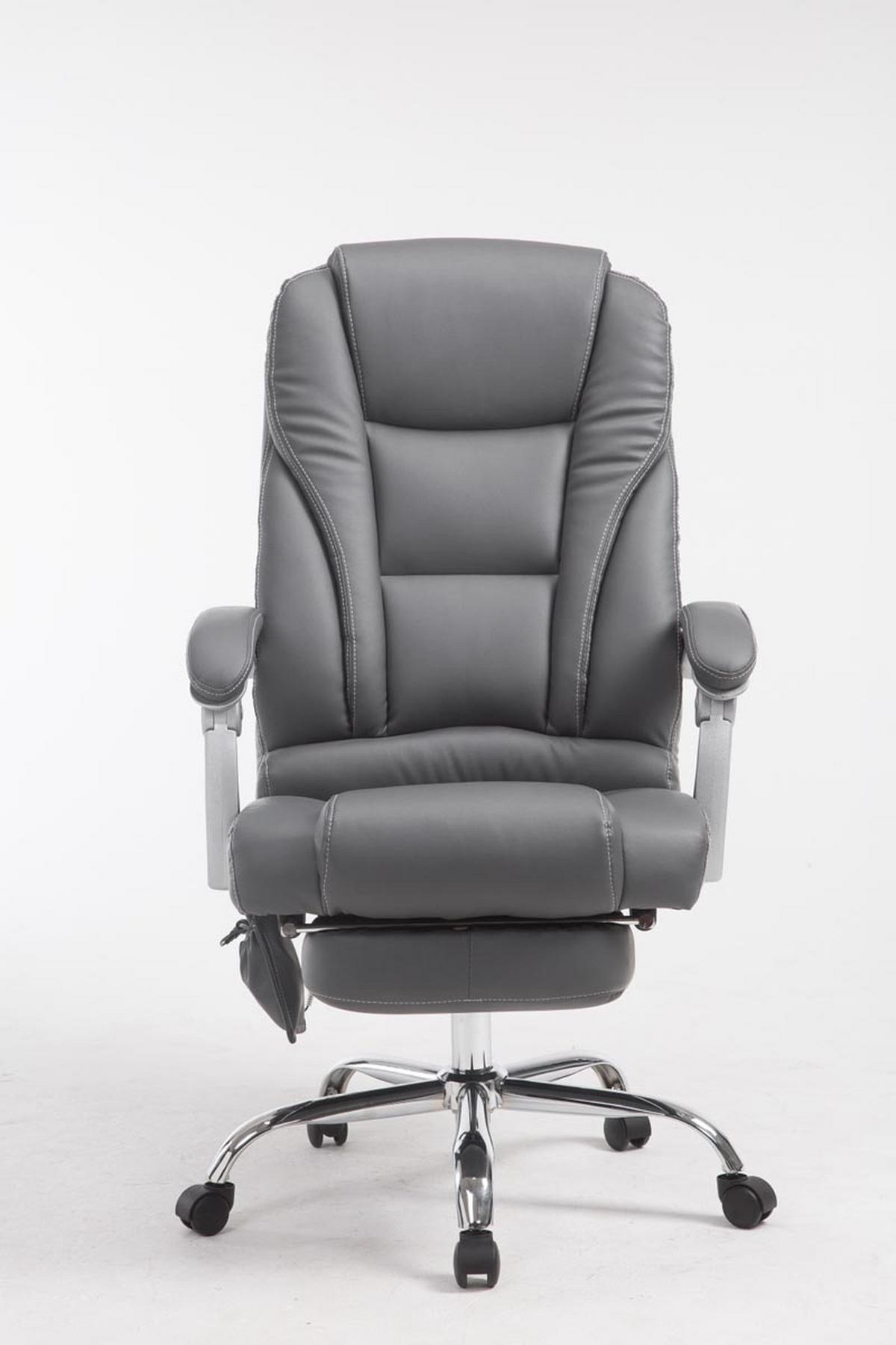 BÜROSTUHL Pacira-N, Kunstleder mit Massagefunktion Grau - Grau, Textil/Metall (68/127/64cm) - TPFLiving