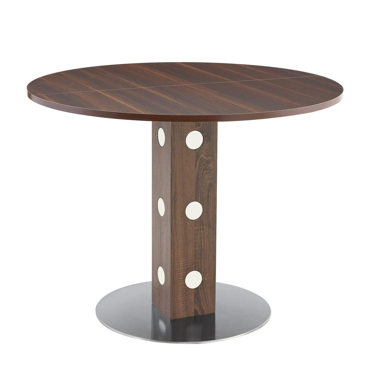 ESSTISCH 100/100/76 cm Walnuss aus MDF mit Stauraumfächern - Walnussfarben, Holzwerkstoff (100/100/76cm) - OKWISH