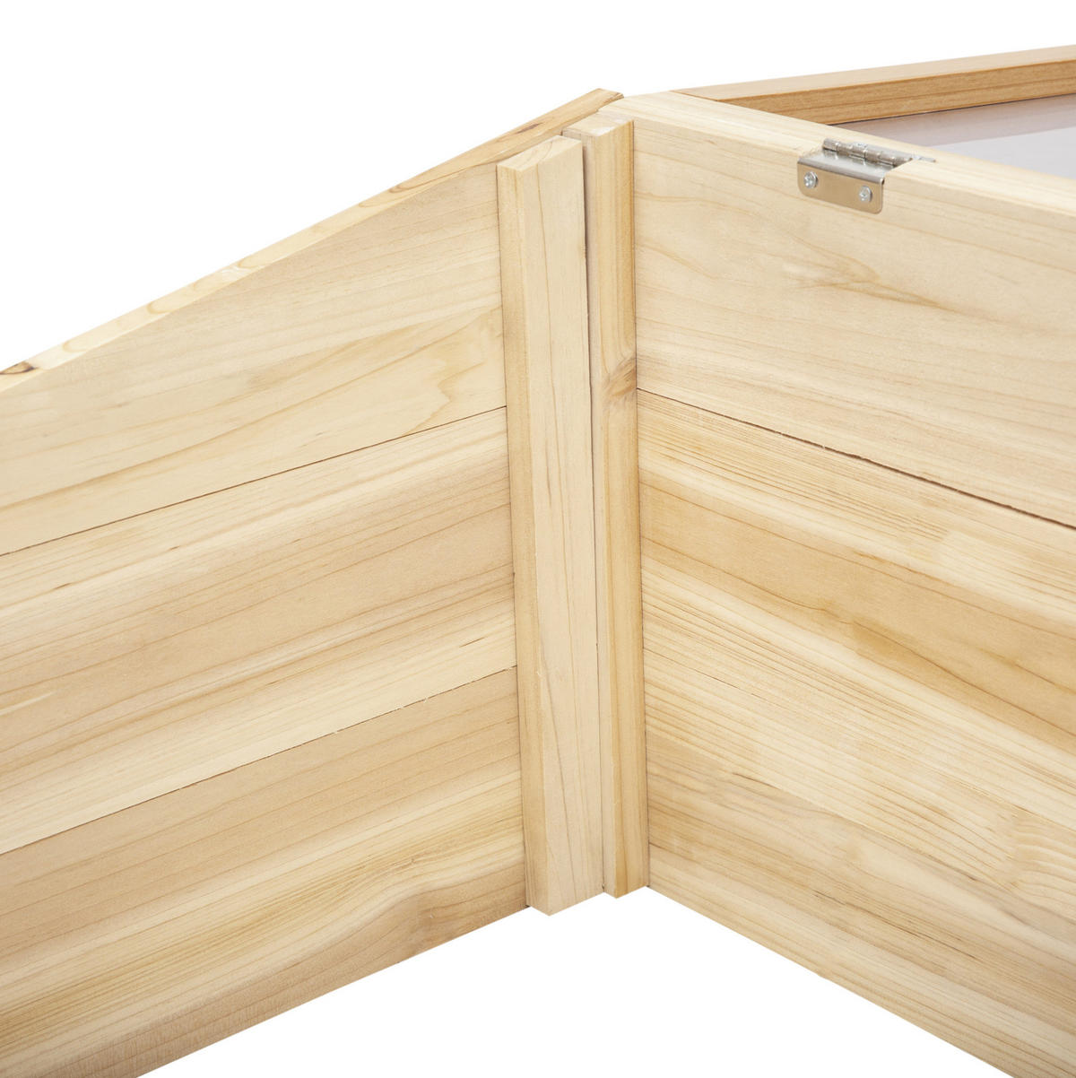 GEWÄCHSHAUS 100/35/50 cm Natur aus Holz mit schrägem Dach - Naturfarben, Holz (50/35/100cm) - OKMYHOME