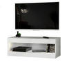 HÄNGEBOARD TV TIVOLI RTV2 Offener Raum Weiß + Weiß - Weiß, Glas/Holzwerkstoff (100/36/35cm) - Komodee