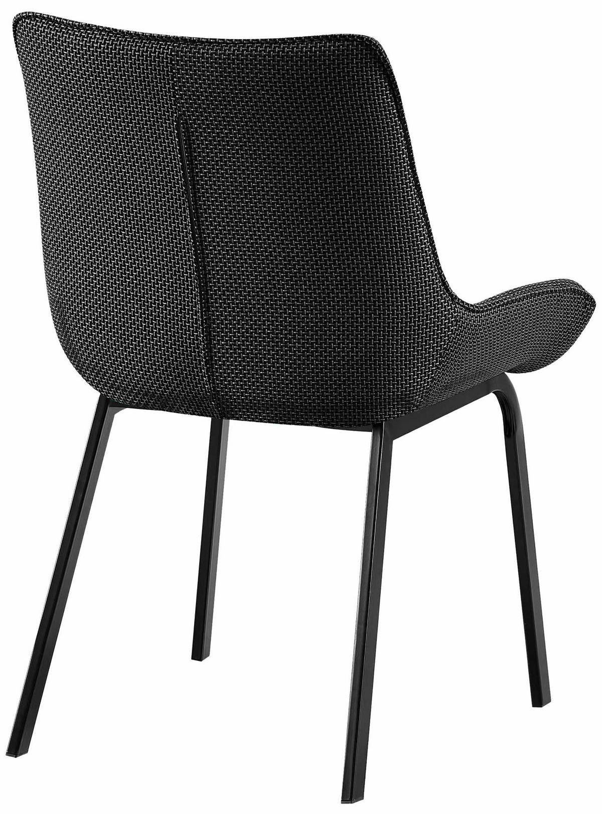 STUHL 2er Set Stoff Titangrau - Graubraun/Schwarz, Textil/Metall (58/84/57cm) - CLP