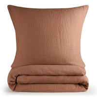 BETTWÄSCHE Musselin, 100% Baumwolle, 135/200 cm & 40/80 cm - Kupferfarben, Textil (135/200cm) - Blumtal