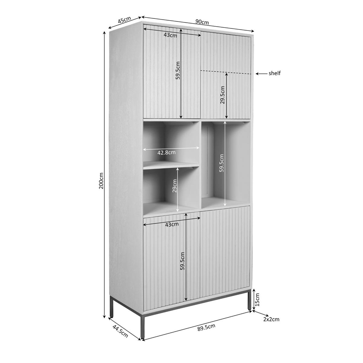 REGAL Madison Braun 45/90/200 cm - Braun, Holz (90/200/45cm) - Starfurn