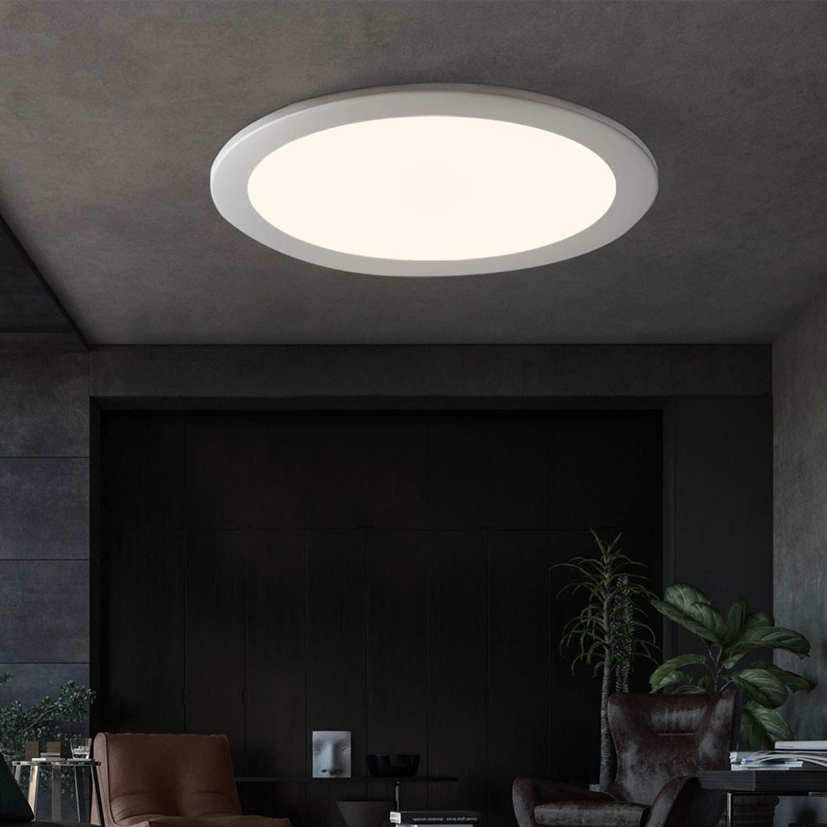 LED EINBAU PANEL Weiß 30 cm - Weiß, Metall (30/30/1.2cm)