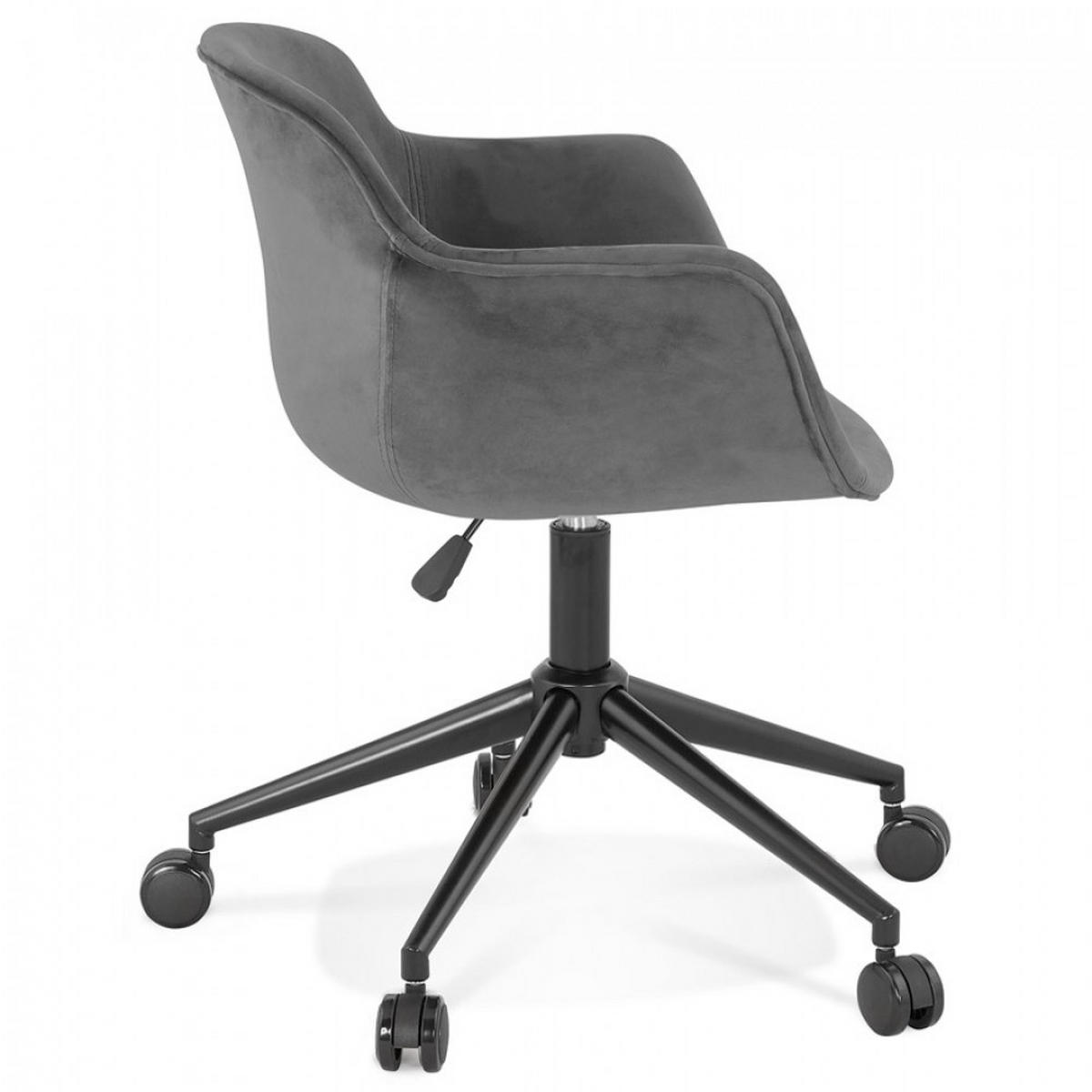 STUHL mit Armlehnen grau 59x80x54cm - Schwarz/Grau, Textil/Metall (59/80/54cm) - AlterEgo