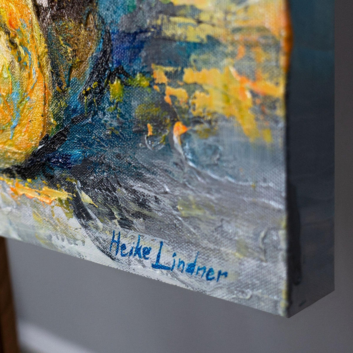 GEMÄLDE Buntes Glück auf Keilrahmen 115x50 cm - Multicolor, Holz (115/50cm) - YS-art gallery
