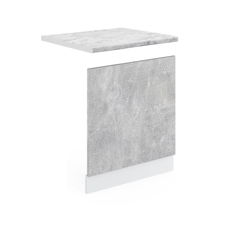 FRONTPANEL R-Line betong 60 cm , AP Marble Ljusgrå, Vit 57.2/60/60 cm