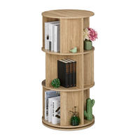 BÜCHERREGAL - Hellbraun, Holzwerkstoff/Metall (50/104/50cm) - Relaxdays