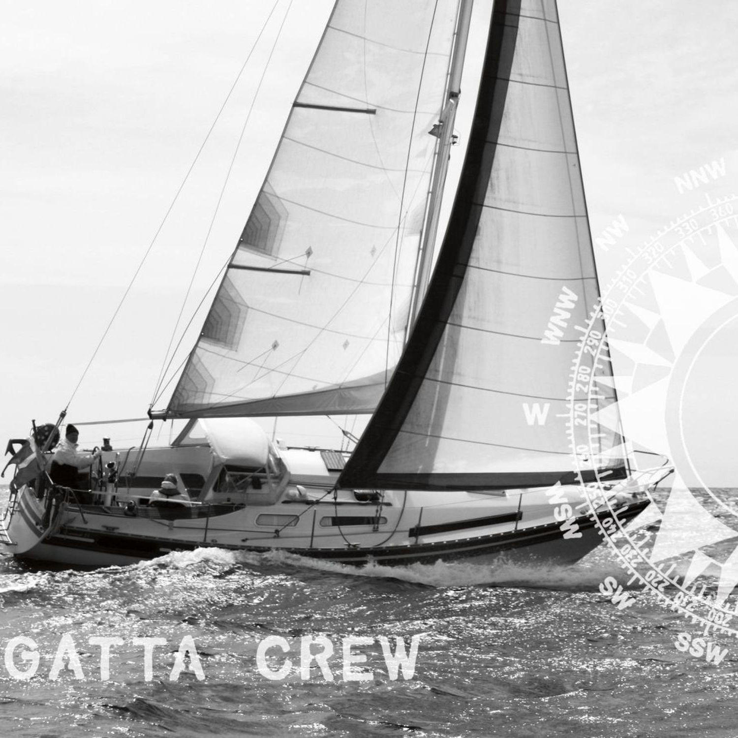 FOTOTAPETE Segelboot 372 x 270 cm - Grau, Papier (372/270cm) - ESTAhome