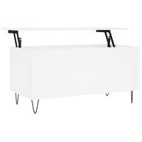 COUCHTISCH Weiß 90x44,5x45 cm Holzwerkstoff - Weiß, Holzwerkstoff (90/44.5/45cm) - furnicato