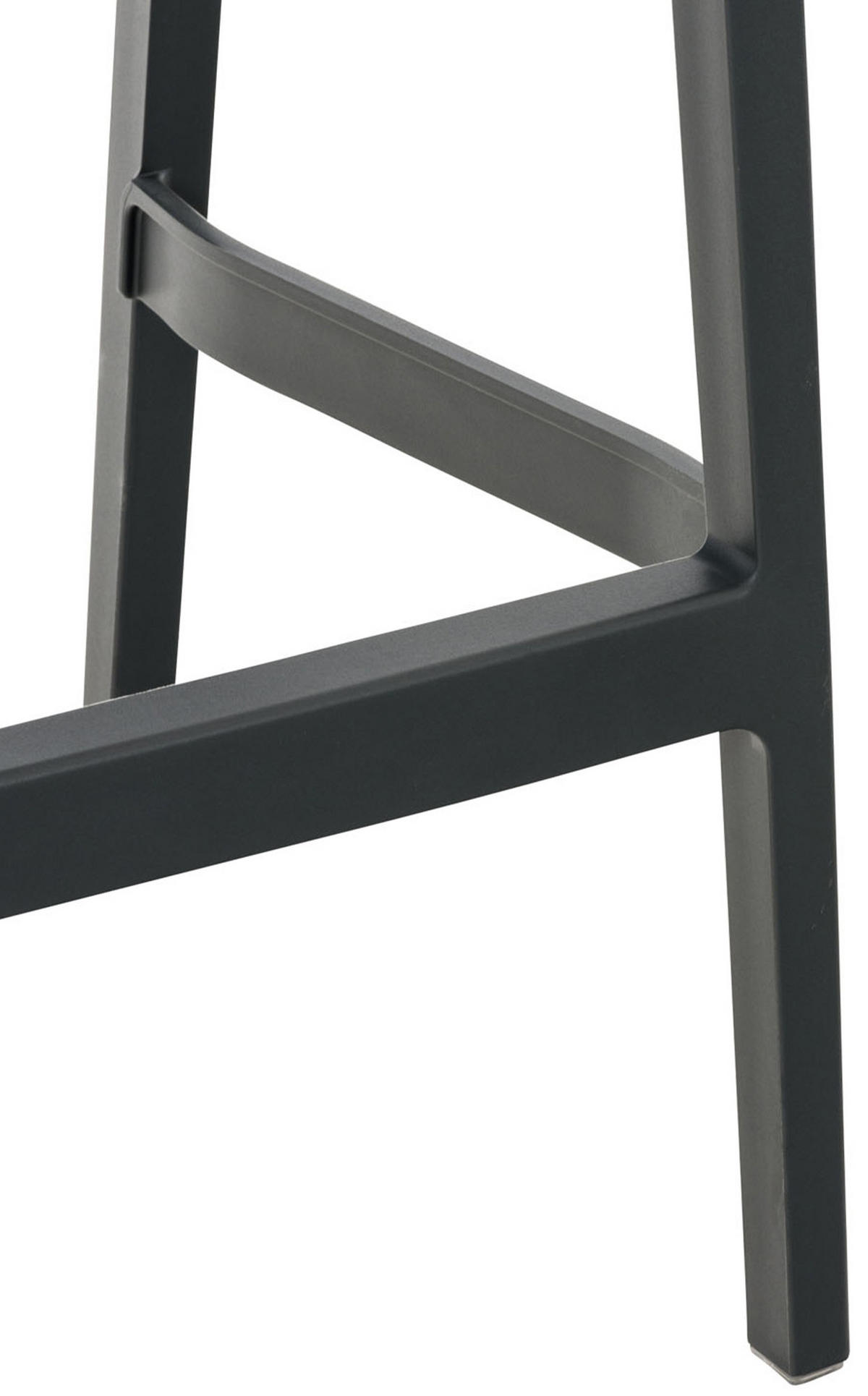 BARHOCKER 4er Set Kunststoff dunkelgrau - Chromfarben/Dunkelgrau, Kunststoff (45/105/51cm) - CLP