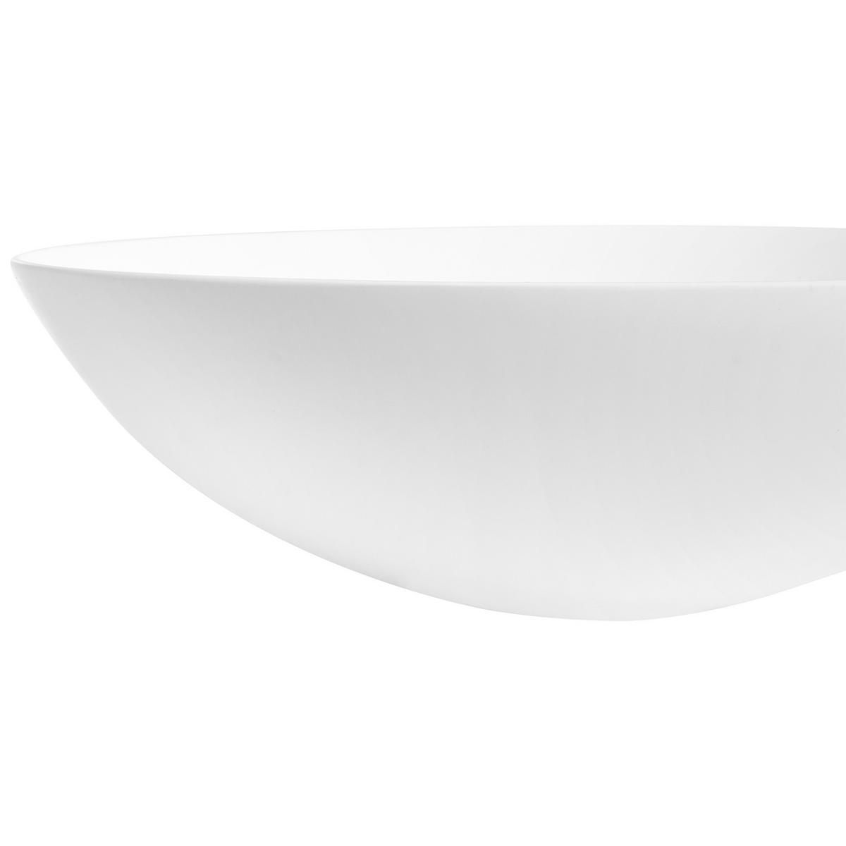 AUFSATZWASCHBECKEN Weiß 50/35 cm Calete - Weiß, Kunststoff (50/15/35cm) - Beliani