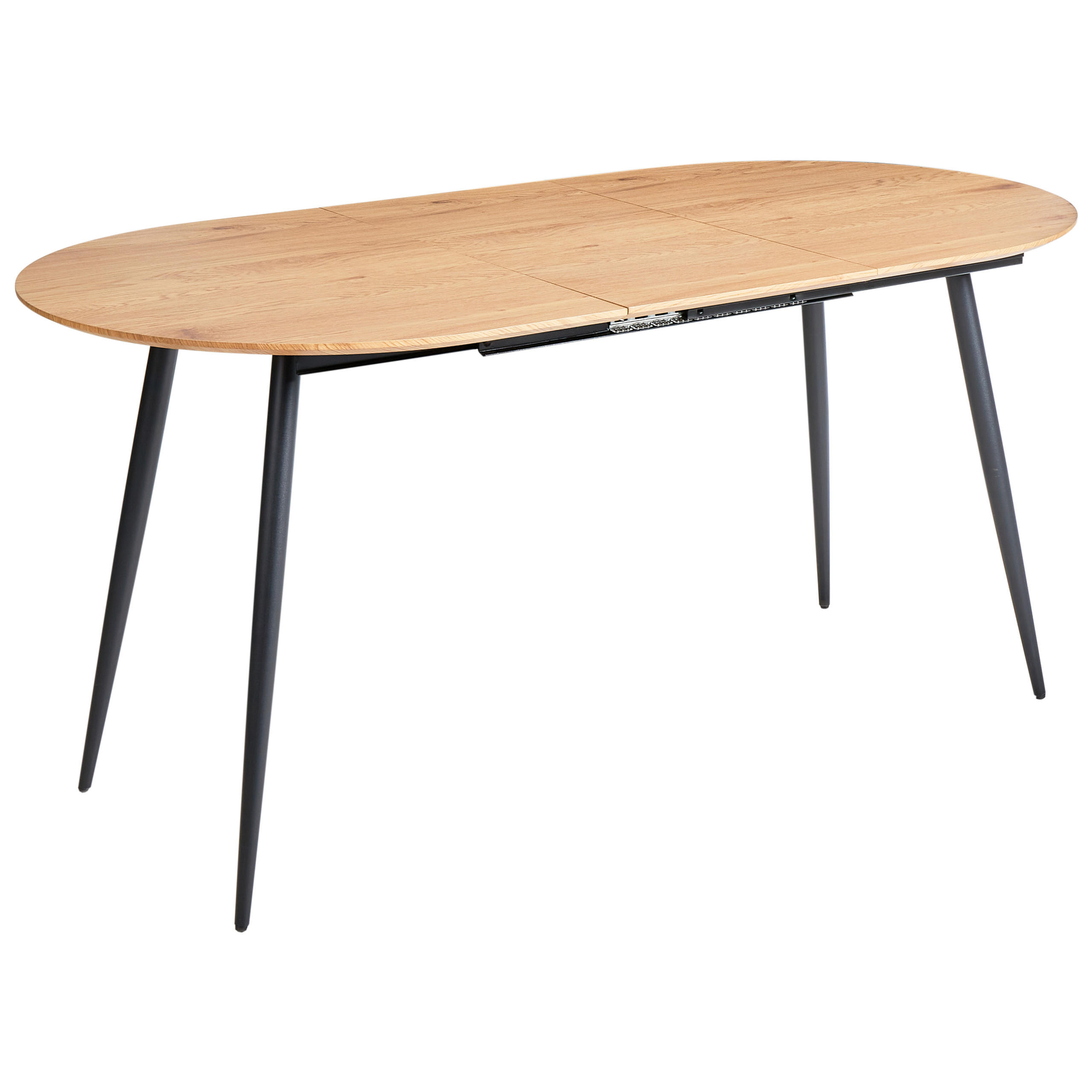 AUSZIEHBARER Braun Clavet - Hellbraun/Schwarz, Holzwerkstoff (120/80/77cm) - Beliani
