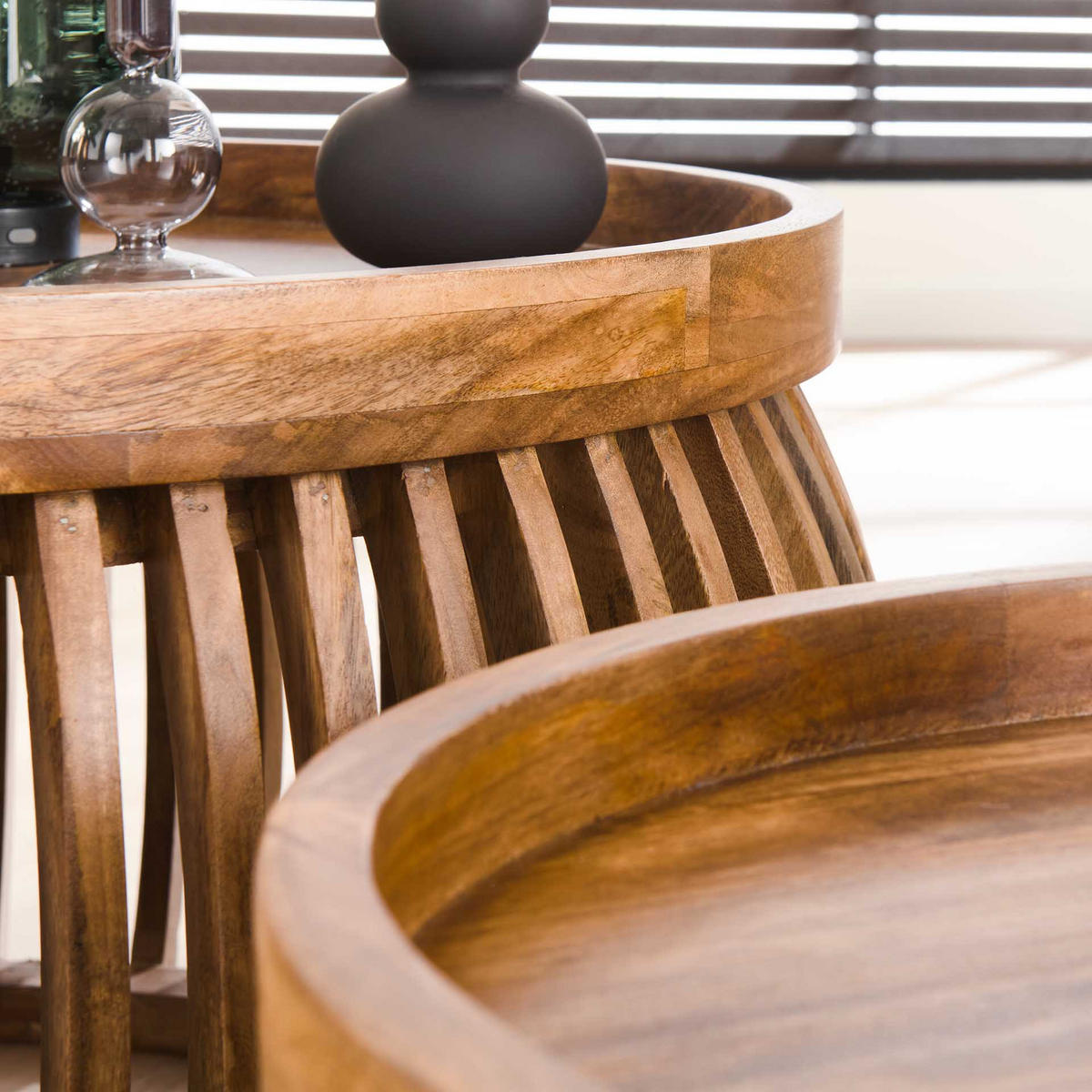 COUCHTISCH Tweak Braun 65/65/40 cm 2er-Set - Braun, Holz (65/65/40cm) - Hoyz Collection
