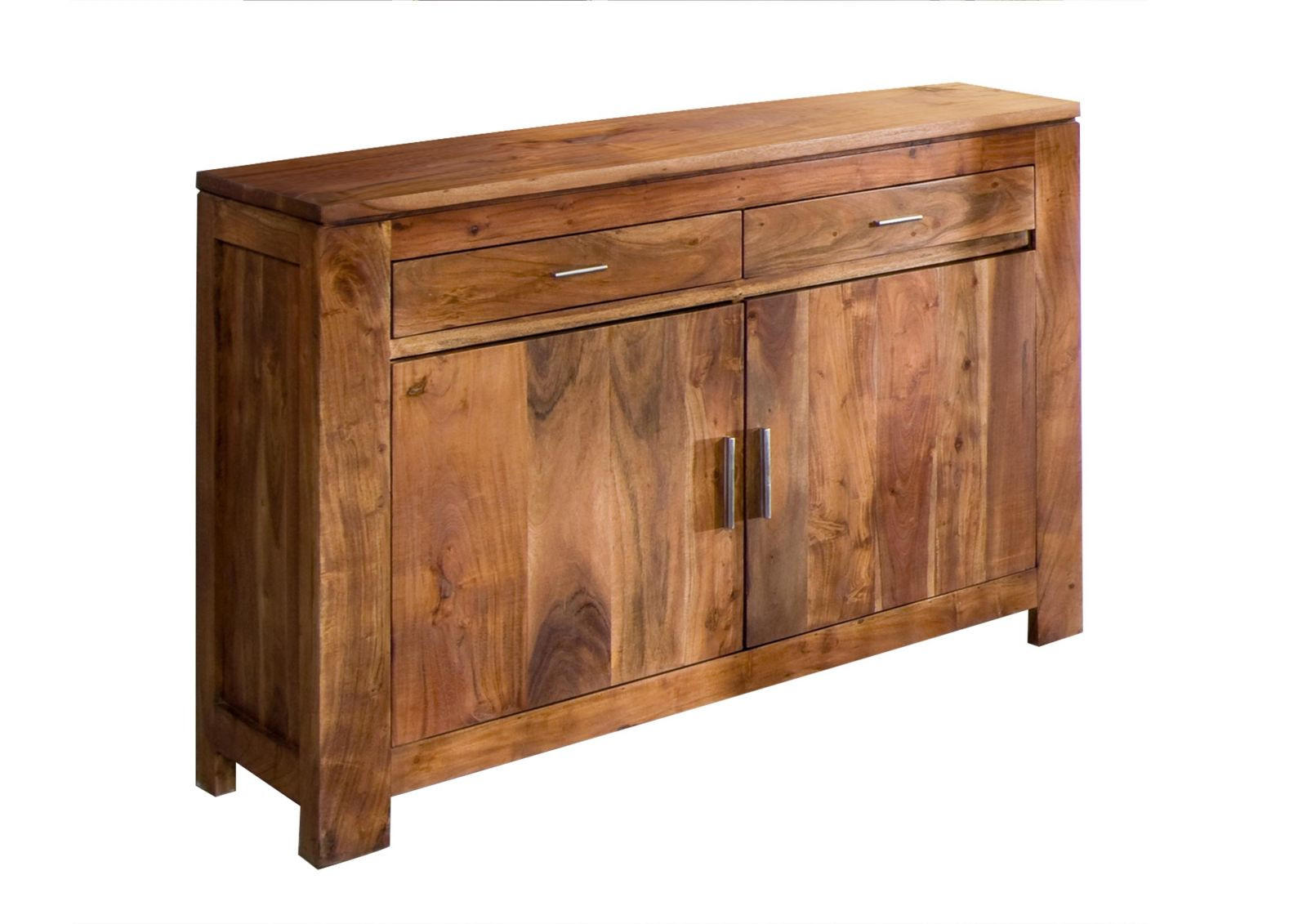 KOMMODE Akazie 120x45x90 hellbraun lackiert SHAMAN #60 - Braun, Holz (120/90/45cm) - Massivmoebel24