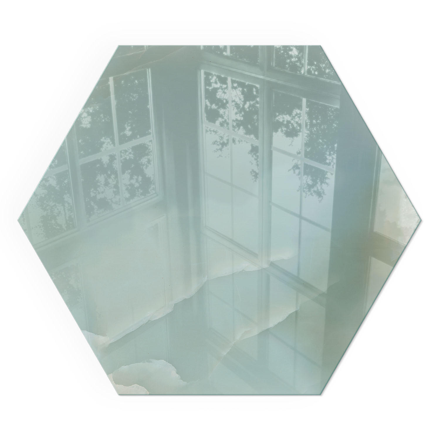 GLASPLATTE für Kamin h40 cm - Türkis, Glas (40/40/0.4cm) - TULUP