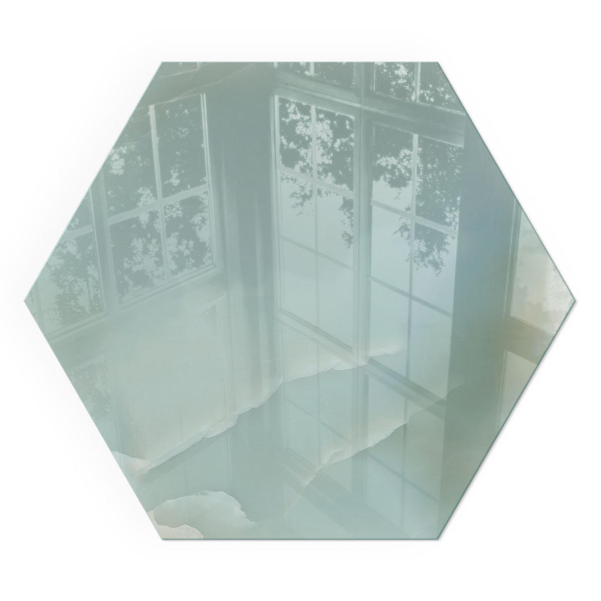 GLASPLATTE für Kamin h40 cm - Türkis, Glas (40/40/0.4cm) - TULUP