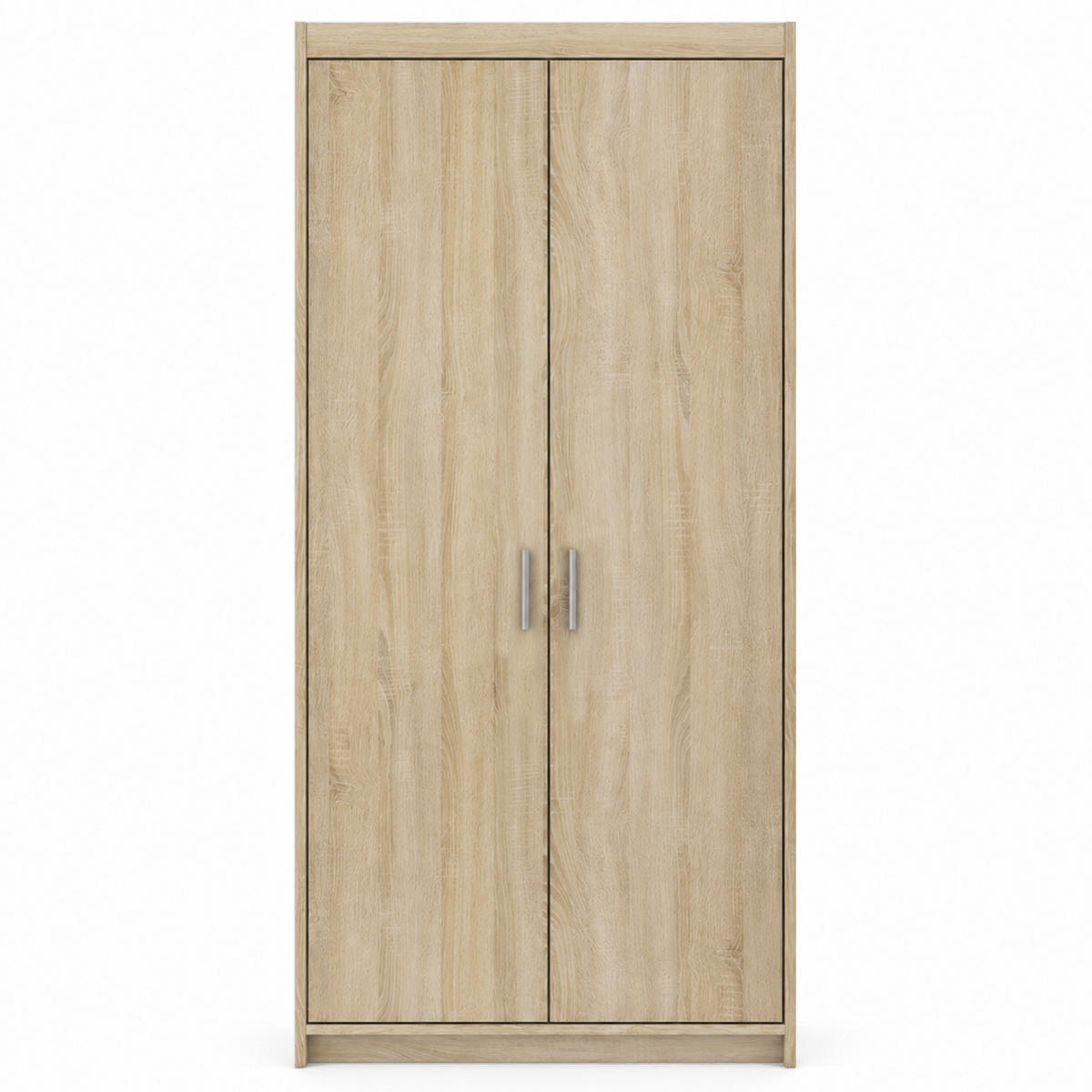 DREHTÜRENSCHRANK Elena mit 2 Türen, ohne Spiegel, Sonoma Eiche - Sonoma Eiche, Holzwerkstoff (90/190/53cm) - Beautysofa