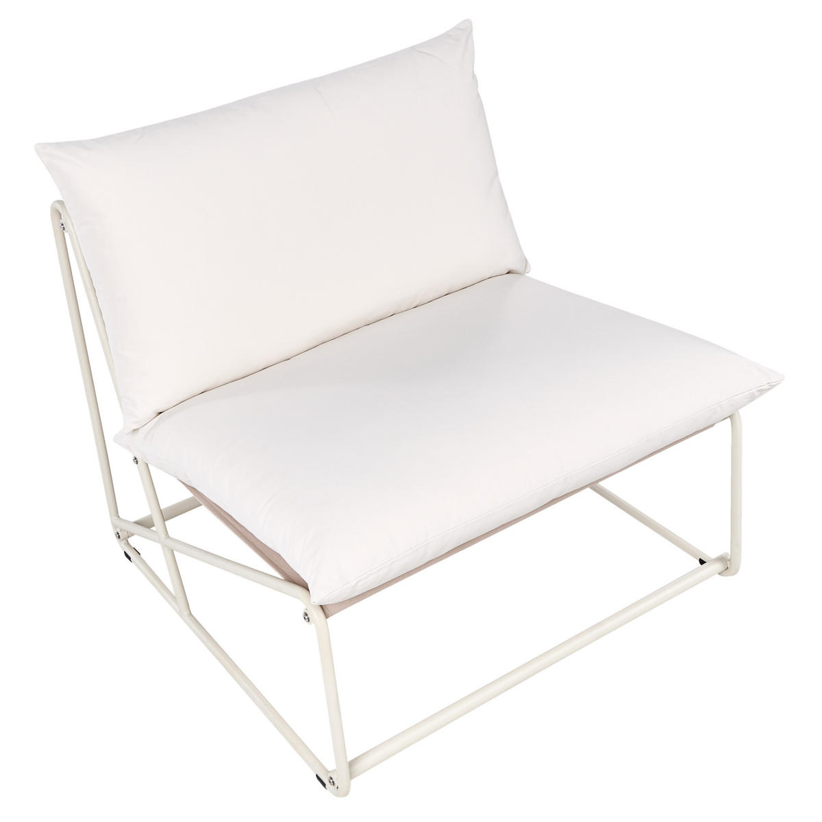 GARTENSTUHL Hellbeige Pico - Beige, Metall (80/88/88cm) - Beliani