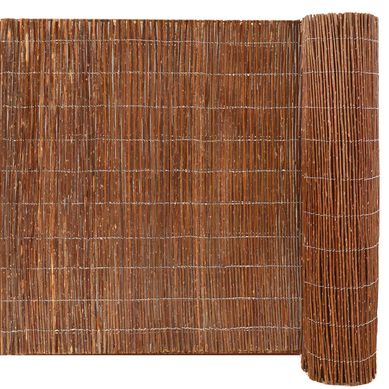 BALKON-SICHTSCHUTZ Weide, 90/500 cm, braun - Braun, Naturmaterialien (0.9/90cm) - urfence