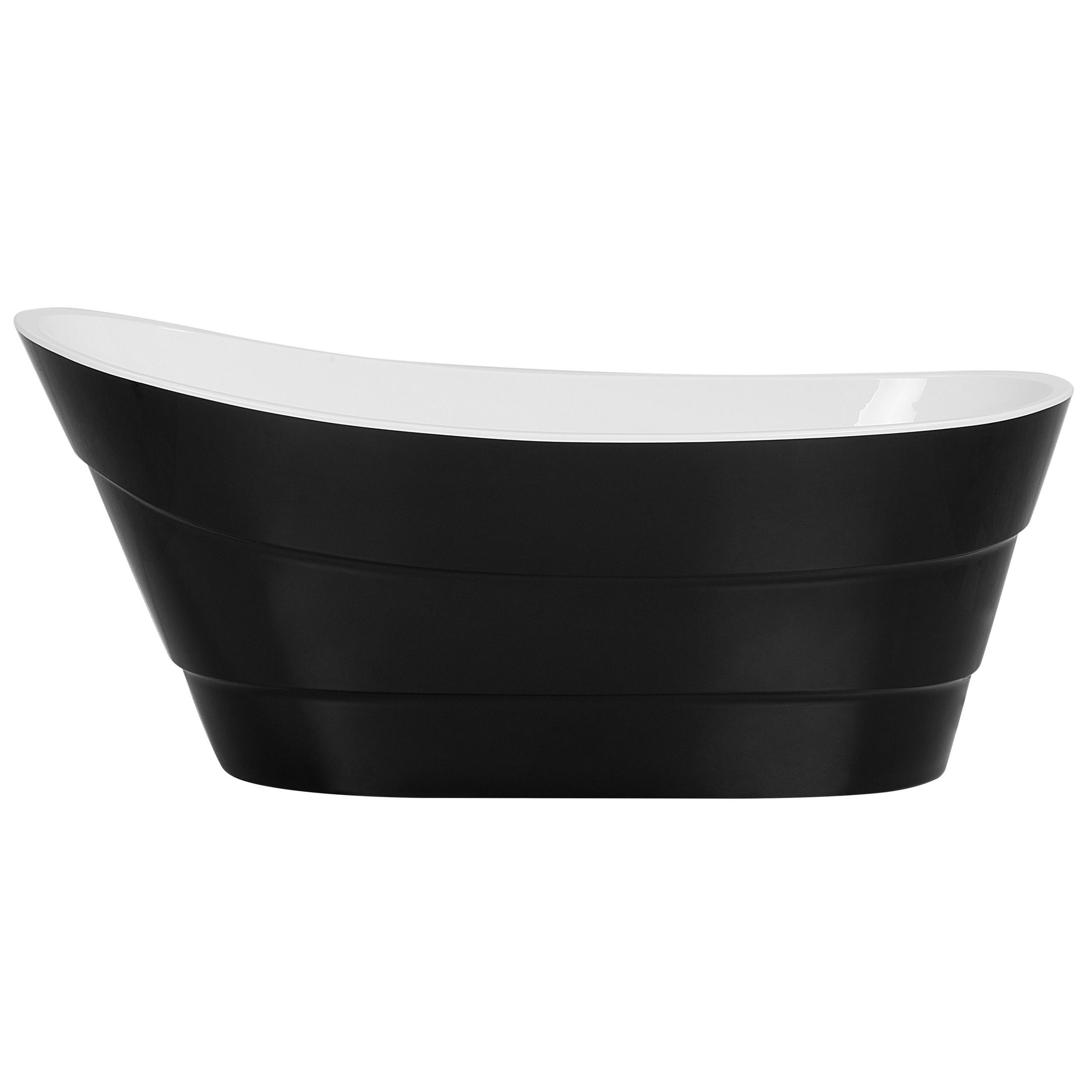 BADEWANNE FREISTEHEND 73x170x74 cm schwarz Buenavista - Schwarz, Kunststoff (73/74/170cm) - Beliani