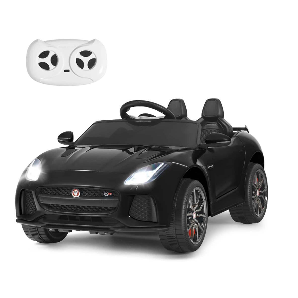 KINDERAUTO Jaguar 12V Elektro Schwarz - Schwarz, Kunststoff (107.5/66/50cm) - COSTWAY