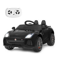 KINDERAUTO Jaguar 12V Elektro Schwarz - Schwarz, Kunststoff (107.5/66/50cm) - COSTWAY