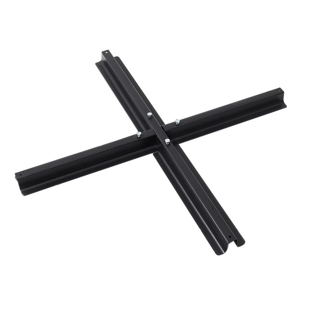 SONNENSCHIRM-KREUZSTÄNDER aus Edelstahl in Schwarz wetterfest standfest und robust 70 × 4,5 cm 2kg - Schwarz, Metall (70/70cm) - Livingandhome