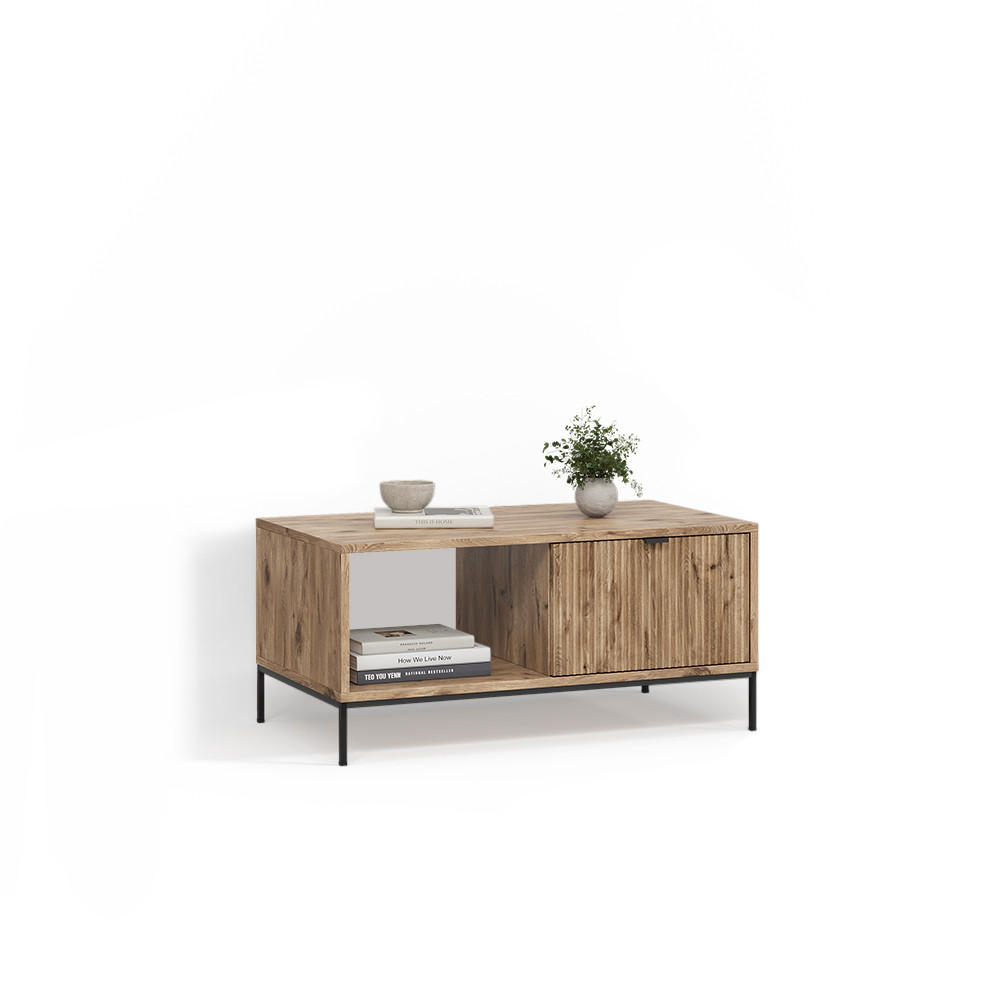 Livinity® Couchtisch Eiche 90x45x50 cm
