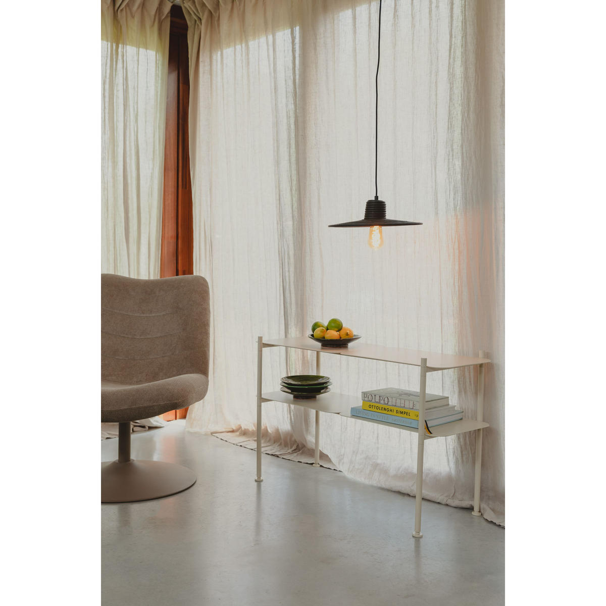 STANDREGAL River 100 cm Beige - Beige, Metall (35/62/100cm) - Zuiver