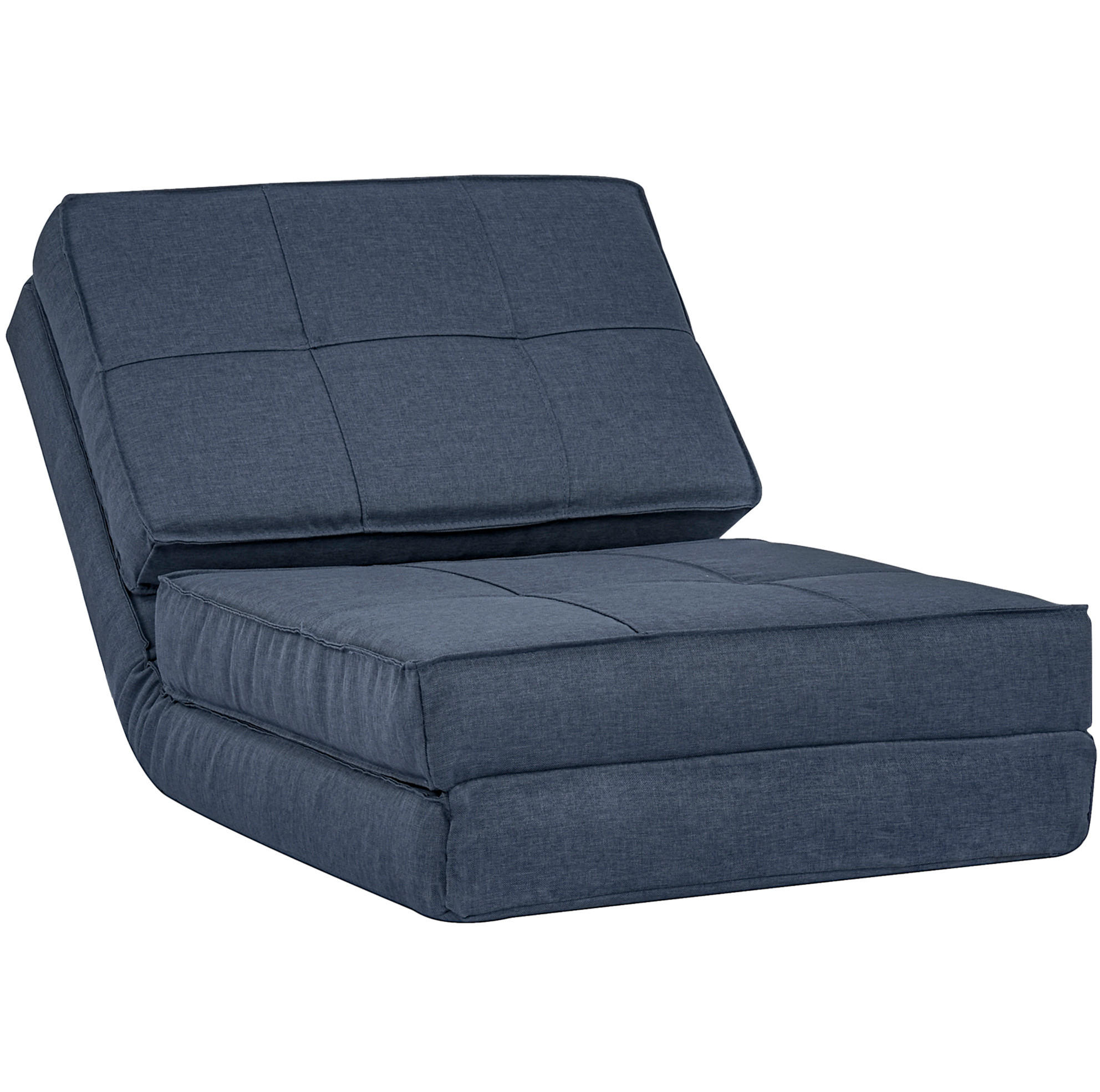 BODENSESSEL 3-in-1 mit verstellbarer Rückenlehne 61/73/58 cm Blau - Blau, Textil (73/58/61cm) - Redom