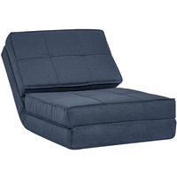 BODENSESSEL 3-in-1 mit verstellbarer Rückenlehne 61/73/58 cm Blau - Blau, Textil (73/58/61cm) - Redom